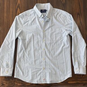 Vineyard Vines Performance Slim Fit Murphy Shirt Men's Blue White Plaid Large